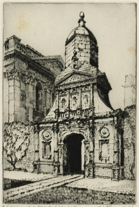 Cyril Edward Power (1872-1951) Pencil Signed Etching - Caius College Cambridge0