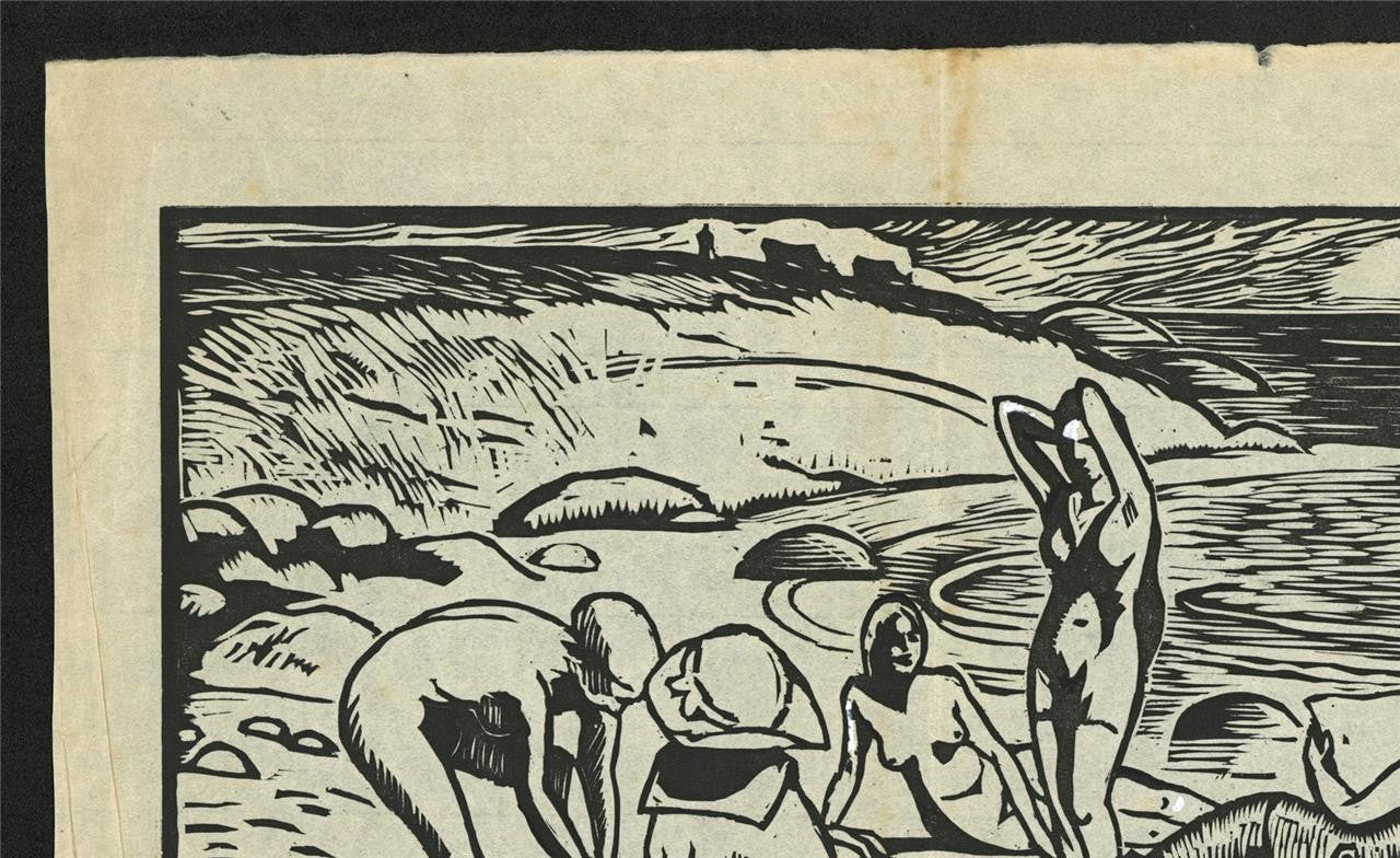 Ludovic-Rodo Pissarro (1878-1952) Pencil Signed Wood Engraving - Baigneuses6