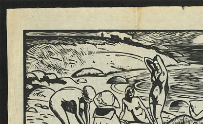 Ludovic-Rodo Pissarro (1878-1952) Pencil Signed Wood Engraving - Baigneuses6