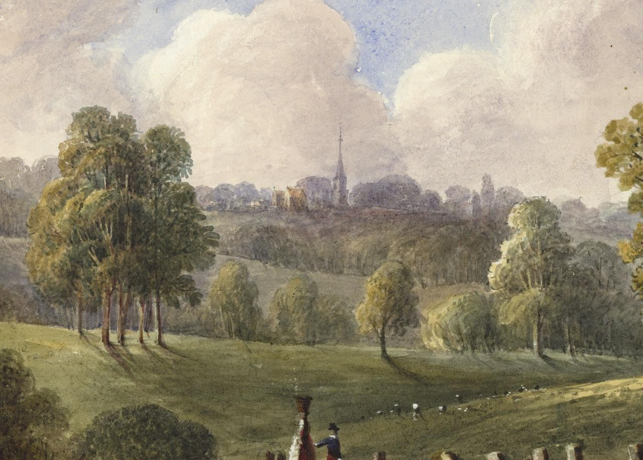 Mary Webster (1794-1883) Watercolour Painting - Harrow On The Hill London 18387