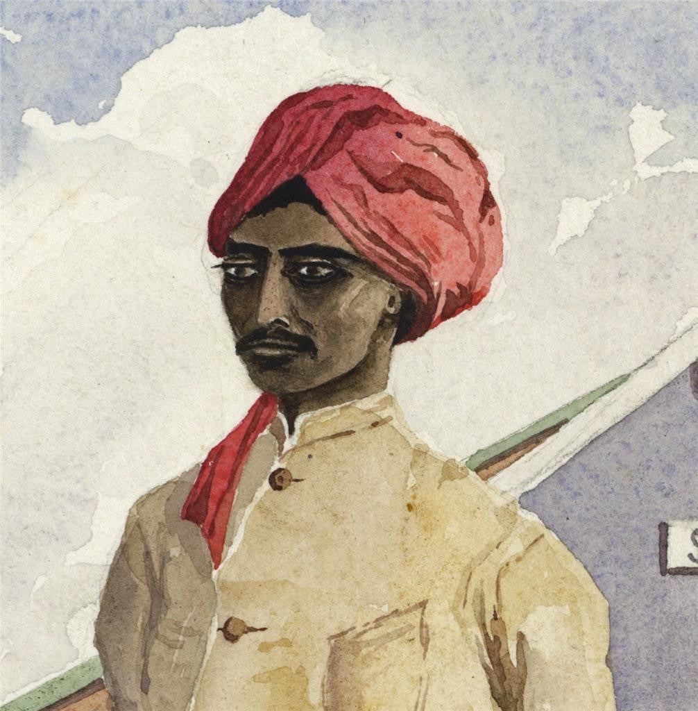 Syce By A Stable - India 1889 - Watercolour Painting - Arthur Herbert Hussey3