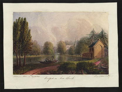 Mary Webster (1794-1883) Watercolour Painting - Stratford-upon-Avon Church 18461