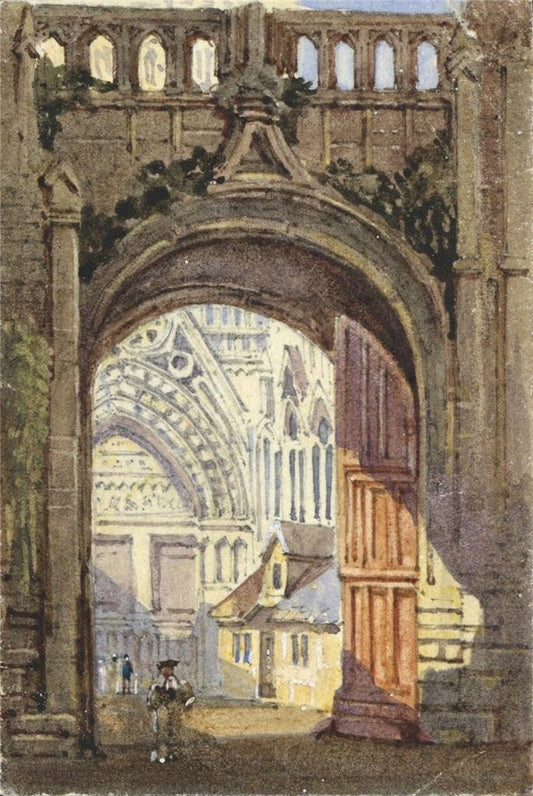 Style Of Samuel Prout Rouen Cathedral France Watercolour Painting 19th Century0