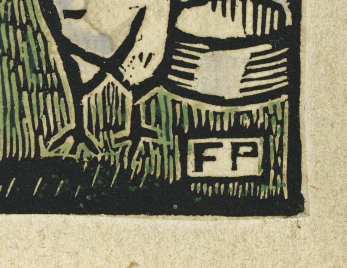 F Pissarro - Small Signed Woodcut - Glen-Mor 19173