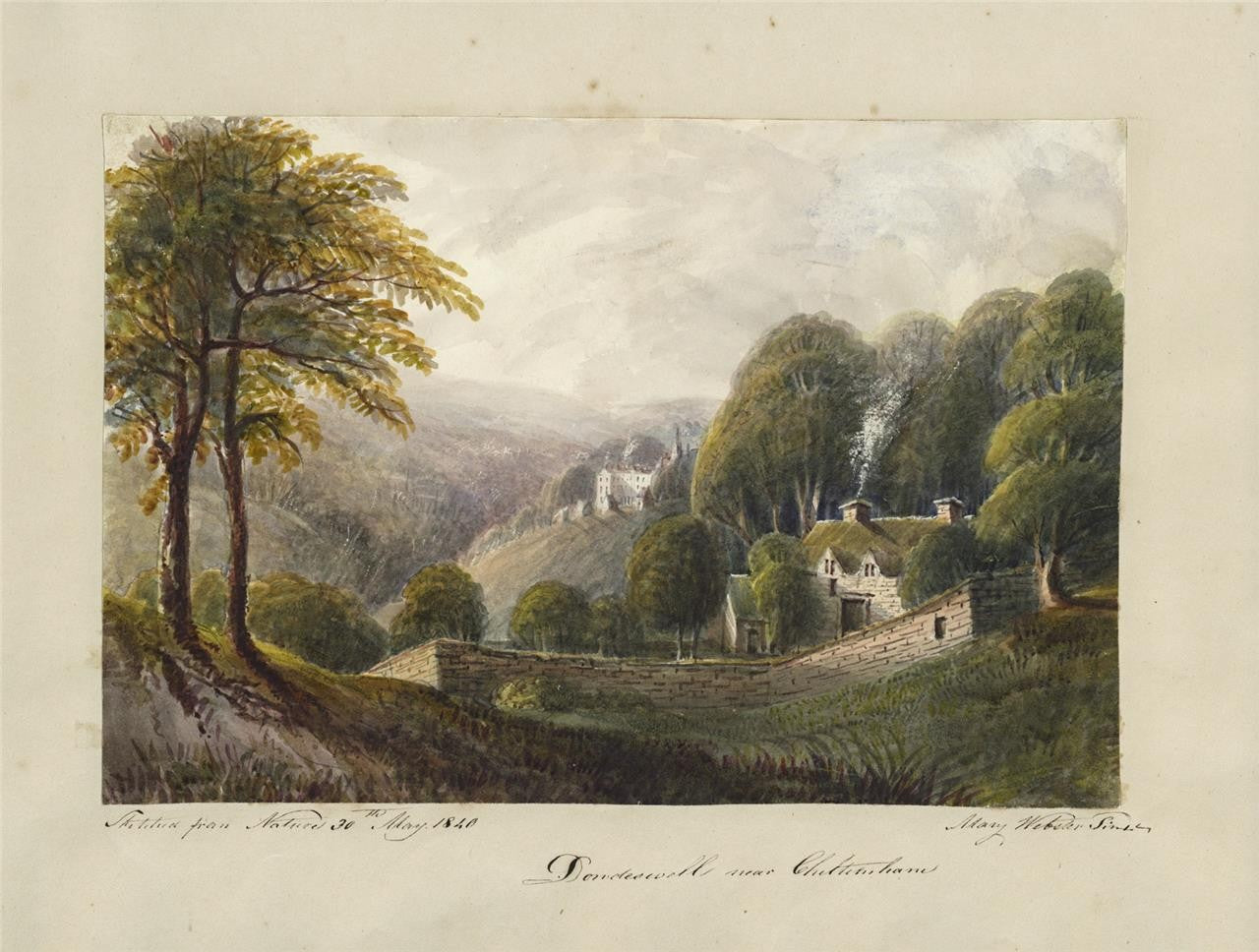 Mary Webster (1794-1883) Watercolour Painting Dowdeswell Near Cheltenham 18409