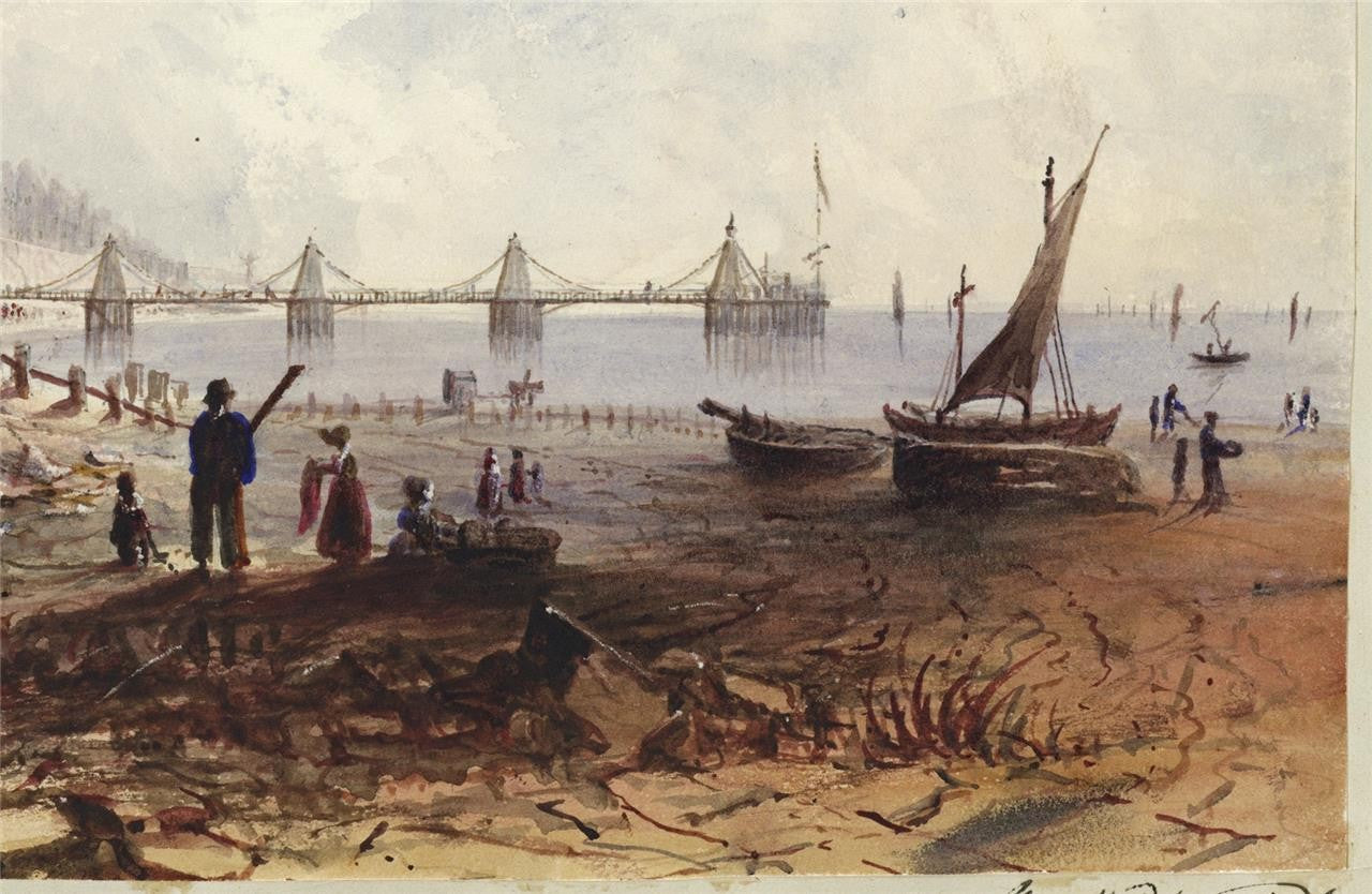 Mary Webster (1794-1883) - Watercolour Painting - Chain Pier Brighton 18385