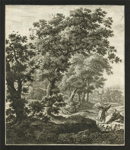 Antonie Waterloo Antique Etching Hagar Consoled by the Angel - Fountaine Walker1