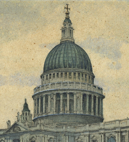Edward James Ashenden (1896-1952) - Watercolour Painting - St. Paul's Cathedral London 1947