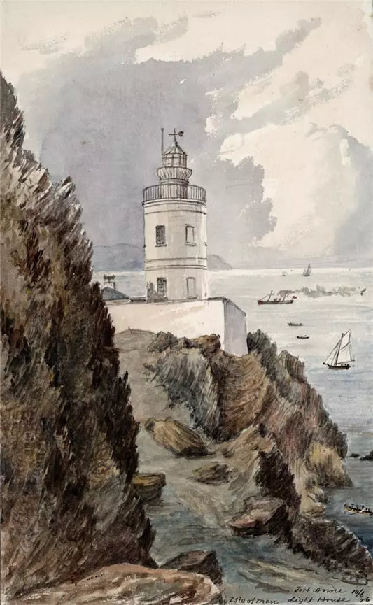 Fort Anne Douglas Isle Of Man 1876 - Watercolour Painting - Algerina Peckover (1841-1927)