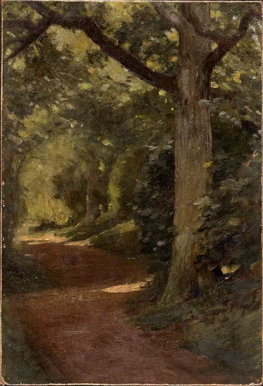 William Cubitt Cooke (1866-1951) - Oil Painting - The Shady Footpath