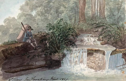 Elizabeth Campbell (1783-1861) Watercolour Painting - Frontenex Woods Switzerland 1827