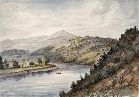 River Barrow New Ross Ireland 1875 - Watercolour Painting - Algerina Peckover (1841-1927)