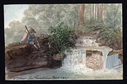 Elizabeth Campbell (1783-1861) Watercolour Painting - Frontenex Woods Switzerland 1827