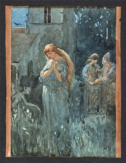 The Wild Swans Hans Andersen - Watercolour Painting - Pre-Raphaelite Style
