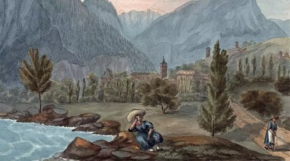 Elizabeth Campbell (1783-1861) Watercolour Painting - Saint-Jean-de-Maurienne France