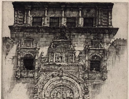 Mortimer Luddington Menpes (1855-1938) - Signed Etching - Continental Doorway