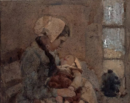 William Lee Hankey (1869-1952) - Watercolour Painting - Mother & Child