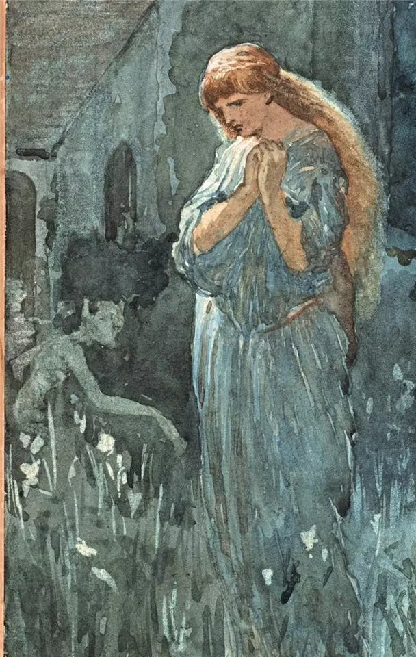 The Wild Swans Hans Andersen - Watercolour Painting - Pre-Raphaelite Style