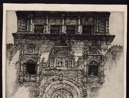 Mortimer Luddington Menpes (1855-1938) - Signed Etching - Continental Doorway