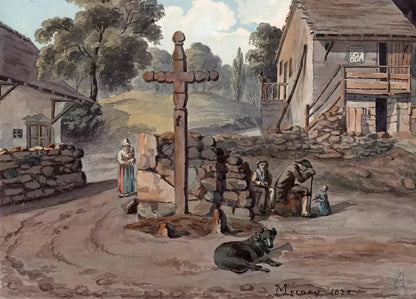 Elizabeth Campbell (1783-1861) Watercolour Painting - Mornay France - 1822