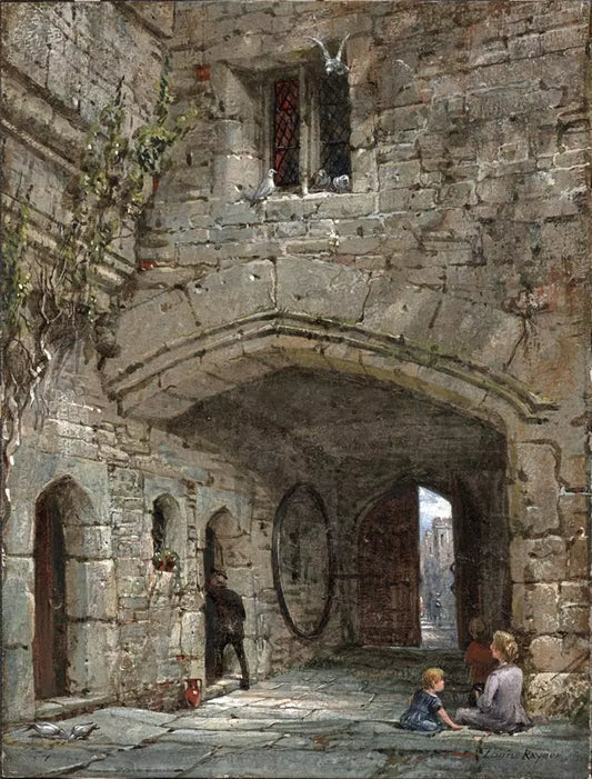 Louise Rayner (1832-1924) - Watercolour Painting - Haddon Hall, Entrance Gateway