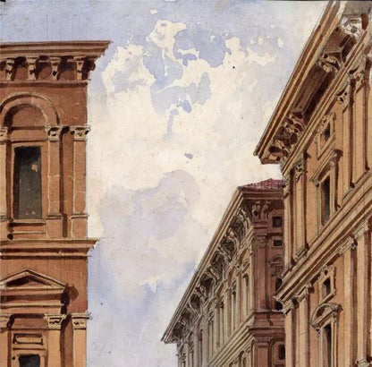 H. B. Garling - Watercolour Painting - Genoa Italy 1844 - Grand Tour