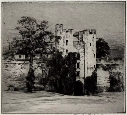 Mortimer Luddington Menpes (1855-1938) - Pencil Signed Etching - Warwick Castle