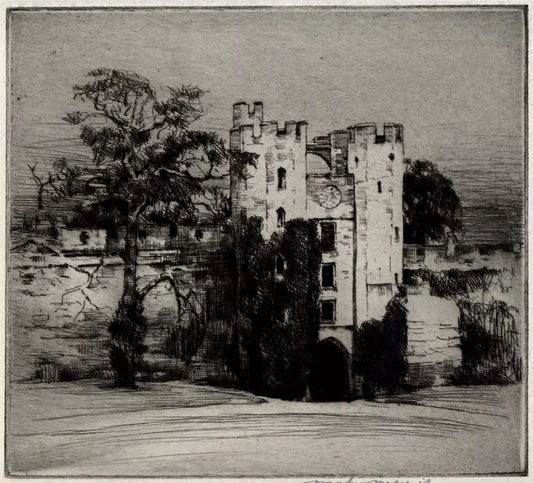 Mortimer Luddington Menpes (1855-1938) - Pencil Signed Etching - Warwick Castle