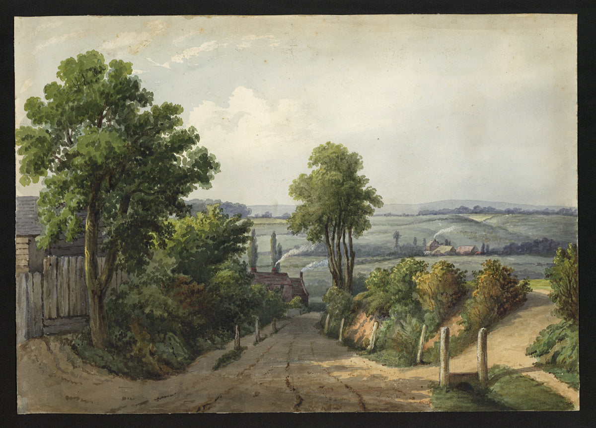 William Hubbard (1804-1870) - Watercolour Painting - Blind Lane Chapel Hill Kent
