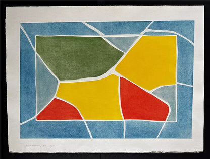 Stephen Buckley - Pencil Signed Aquatint Etching - Crazy Paving 1991 - Abstract