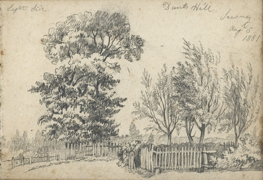 William Hubbard (1804-1870) Pencil Drawing - Dunts Hill Garratt Lane Surrey 1851
