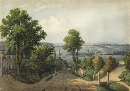 William Hubbard (1804-1870) - Watercolour Painting - Blind Lane Chapel Hill Kent