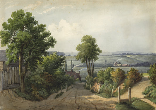 William Hubbard (1804-1870) - Watercolour Painting - Blind Lane Chapel Hill Kent