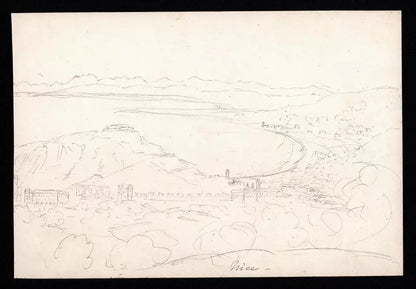 Elizabeth Campbell (1783-1861) Pencil Drawing - Nice France