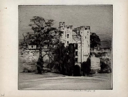 Mortimer Luddington Menpes (1855-1938) - Pencil Signed Etching - Warwick Castle