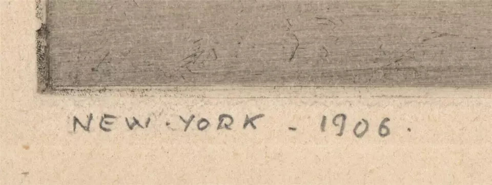 Charles Huard (1874-1965) Antique Etching - New York - USA 1906