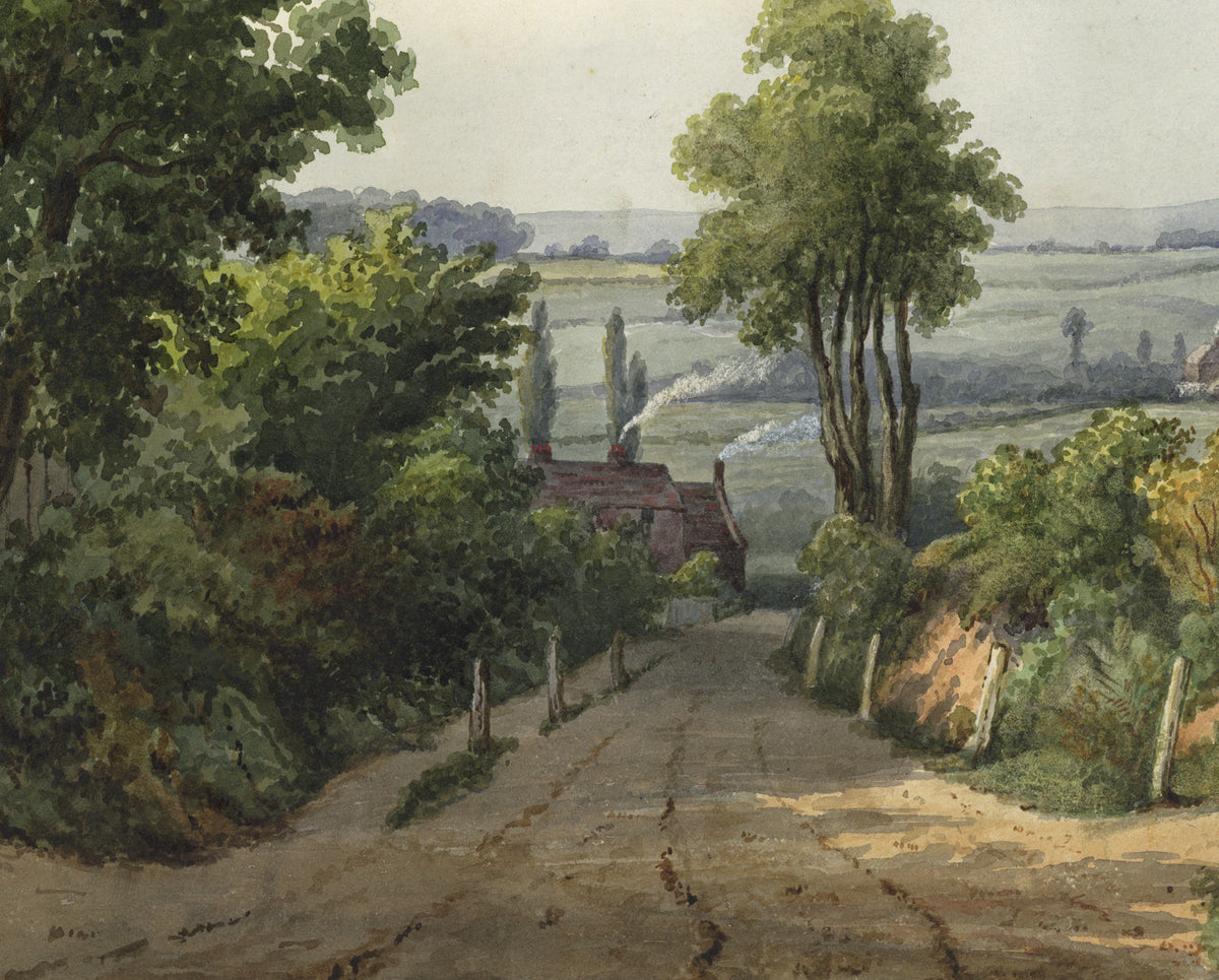 William Hubbard (1804-1870) - Watercolour Painting - Blind Lane Chapel Hill Kent