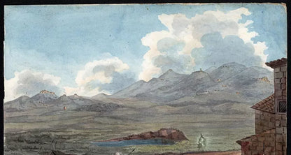 Elizabeth Campbell (1783-1861) Watercolour Painting - Frascati Italy 1821