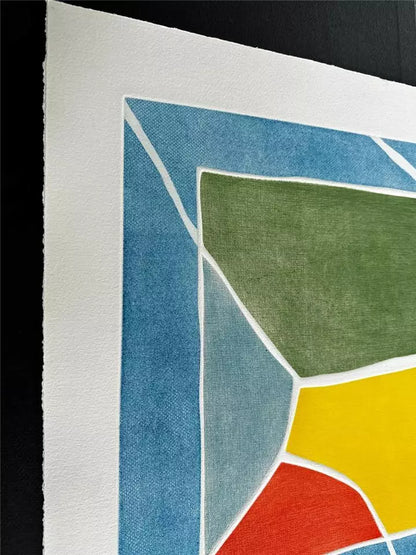 Stephen Buckley - Pencil Signed Aquatint Etching - Crazy Paving 1991 - Abstract
