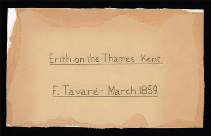 Frederick Tavare (1810-1863) - Watercolour Painting - Erith London 1859 - Thames