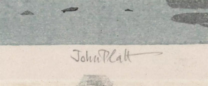 John Edgar Platt (1886-1967) Woodcut Signed In Pencil The Vitava At Prague 1928