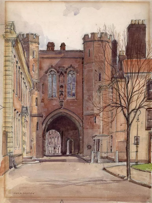 Nora Davison (fl.1881-1900) Watercolour Painting - Edgar Tower Worcester