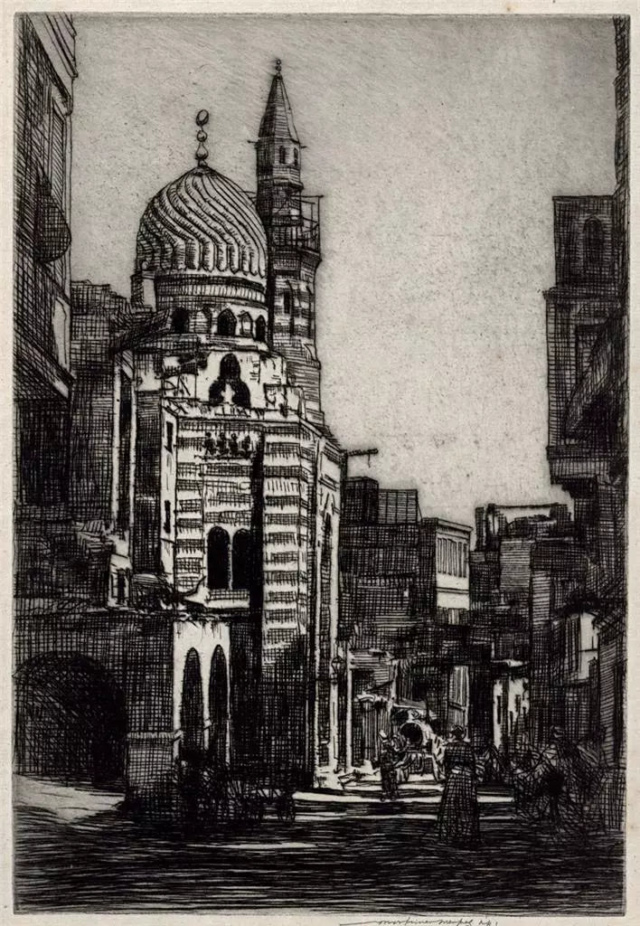 Mortimer Luddington Menpes - Pencil Signed Etching - Sais Mosque, Cairo Egypt