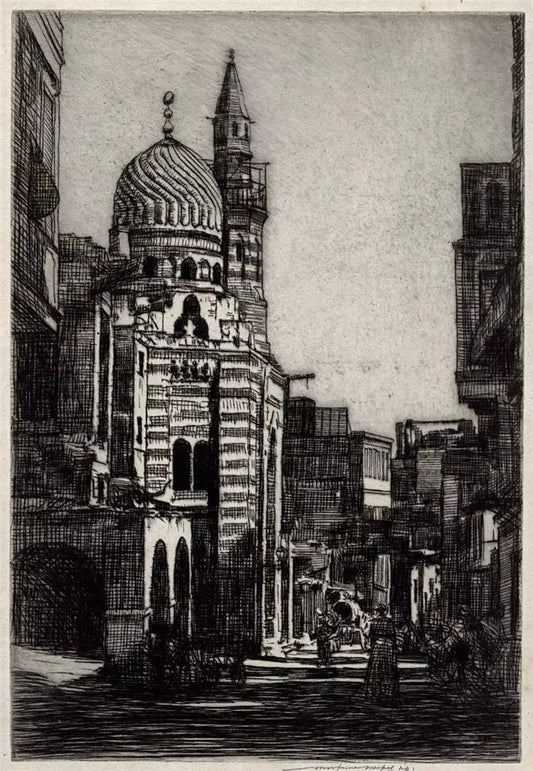 Mortimer Luddington Menpes - Pencil Signed Etching - Sais Mosque, Cairo Egypt