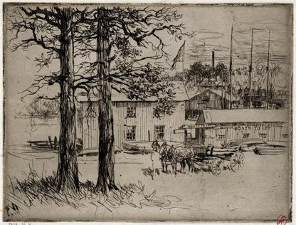 Charles Huard (1874-1965) Antique Etching - New York USA 1906