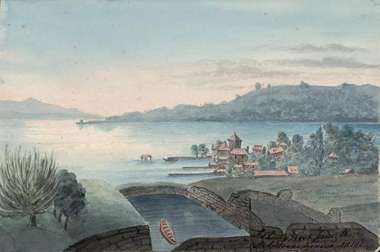 Elizabeth Campbell (1783-1861) Watercolour Painting - From Saint-Antoine Geneva Switzerland 1818