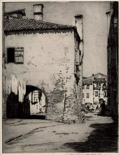 Mortimer Luddington Menpes (1855-1938) - Pencil Signed Etching - Chioggia Italy