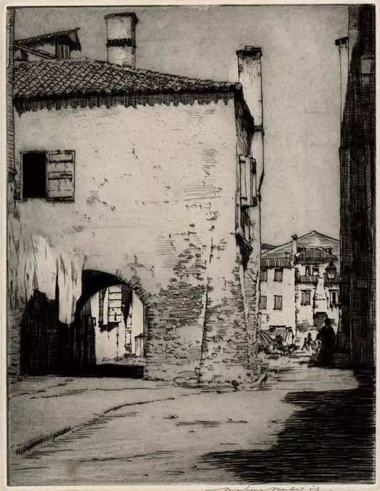 Mortimer Luddington Menpes (1855-1938) - Pencil Signed Etching - Chioggia Italy