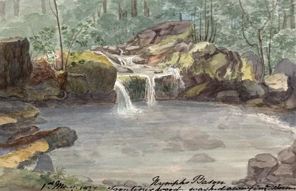Elizabeth Campbell (1783-1861) Watercolour Painting - River At Frontenex France 1827