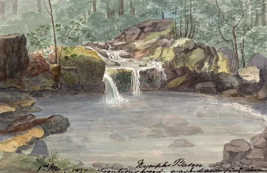 Elizabeth Campbell (1783-1861) Watercolour Painting - River At Frontenex France 1827